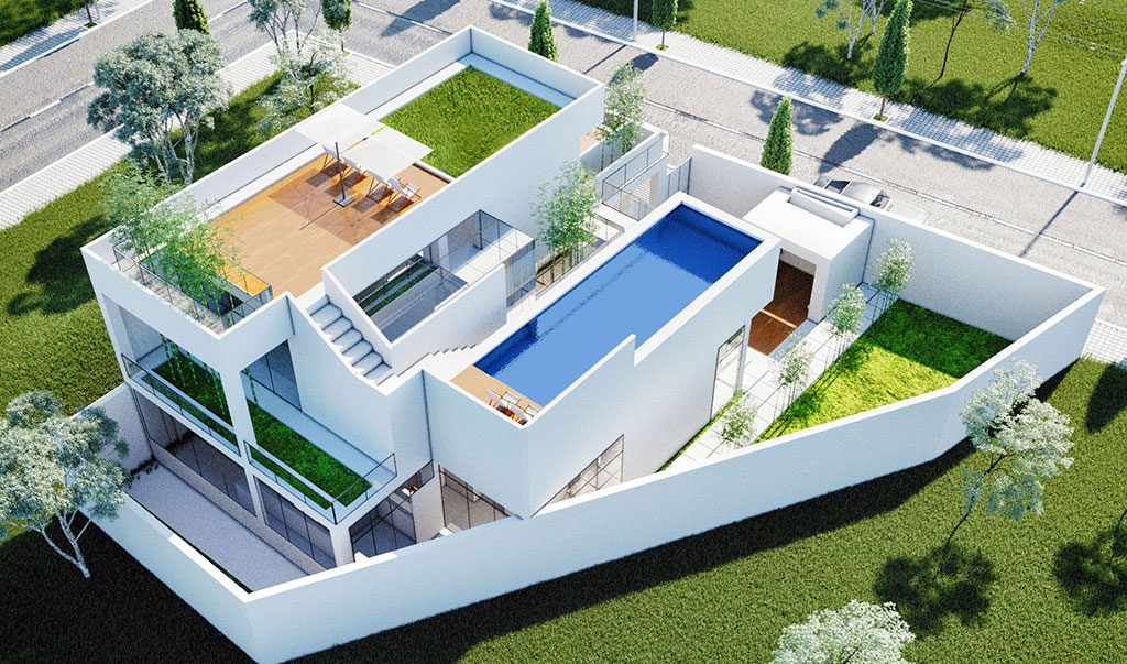 Residential Villa Designed by Mojtaba Nabavi and Zeinab Maghdouri Exterior Perspective 